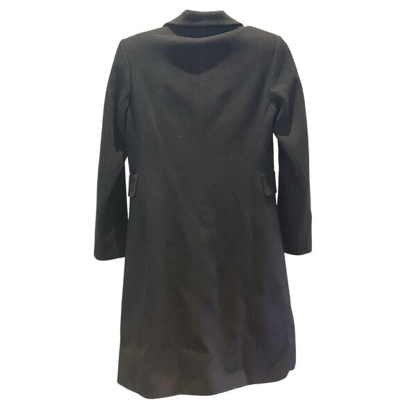 Murano 100% Wool Black Long Coat Women's size 4 - Picture 2 of 3